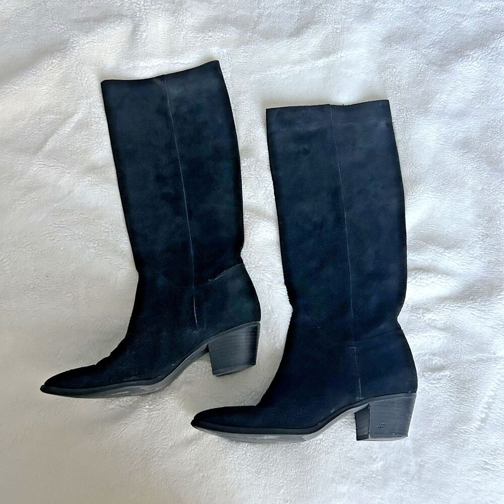 Sam Edelman Womens Tall Knee-High Boots Shoes Sz.8 Black Suede - Picture 9 of 10